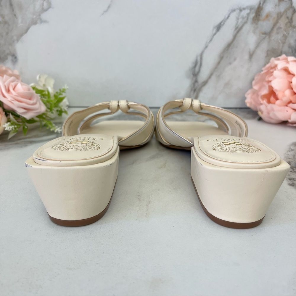 VINCE CAMUTO Selaries Leather Slide Sandal in Warm Vanilla 9.5 NEW - Picture 12 of 16